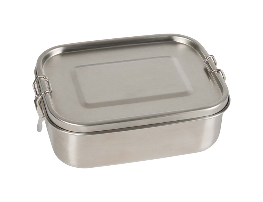 Edelstahl-Lunchbox - mit Trennwand und Silikonring