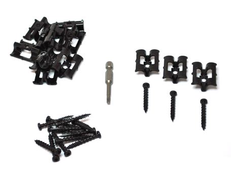 X-treme clip + schroef - voor 18 mm bamboe geveldelen - 27x22,5x9,8 mm