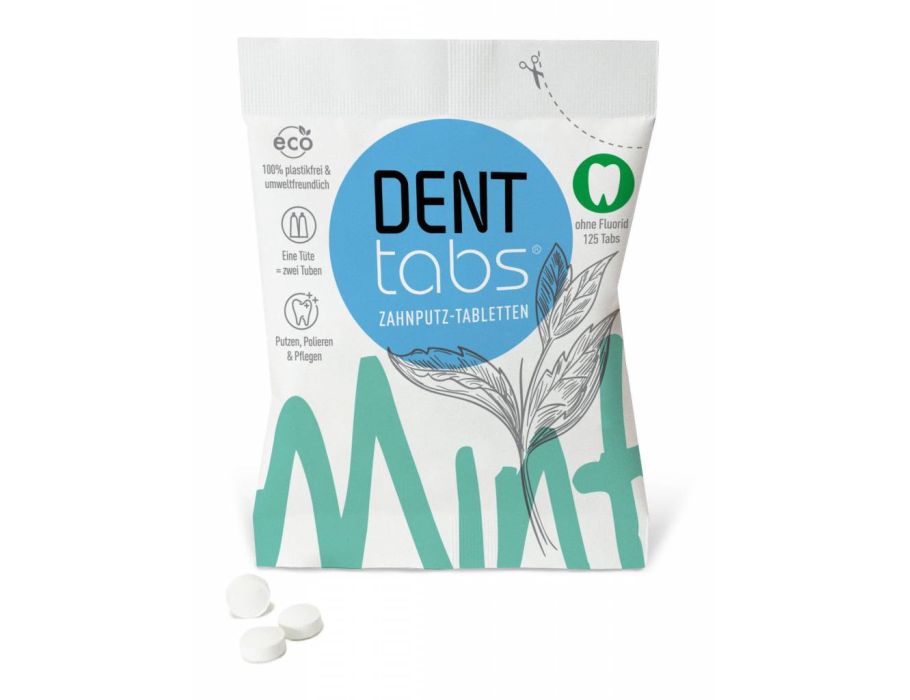 Denttabs Tandenpoets tabletten -  fluoride vrij