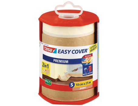 Easy Cover afdekpapier en afplakband in één - 25m x 18cm