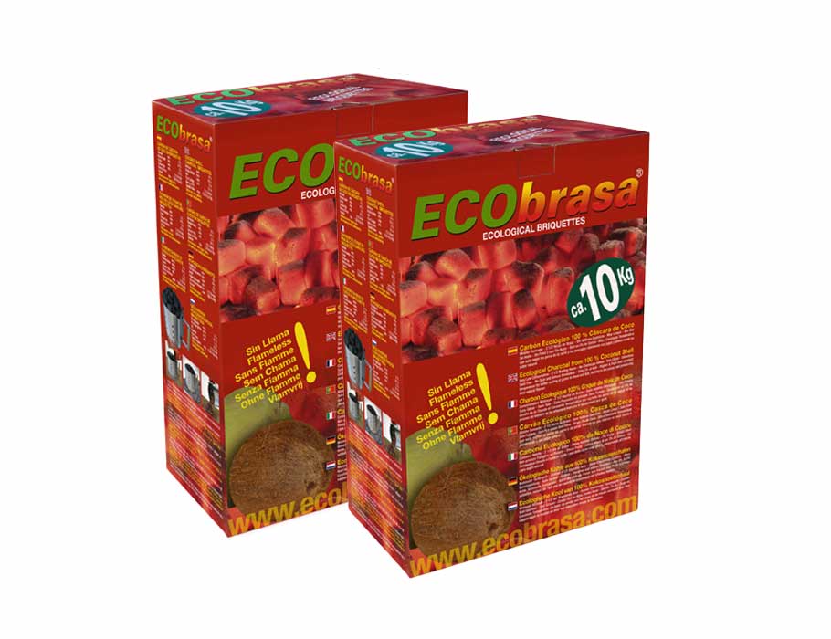 Ik heb een Engelse les Me Vegetatie Ecobrasa houtskool briketten voor de BBQ