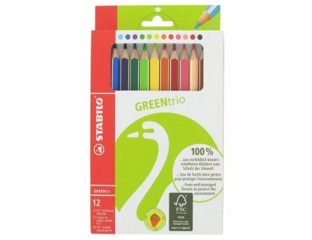 Kleurpotloden - FSC - 12 stuks - GreenTrio