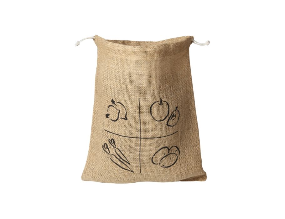 Groente-fruit bewaarzak Jute - Medium