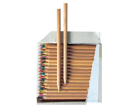 Potlood - FSC - zeskant blank 17,5 gekleurd