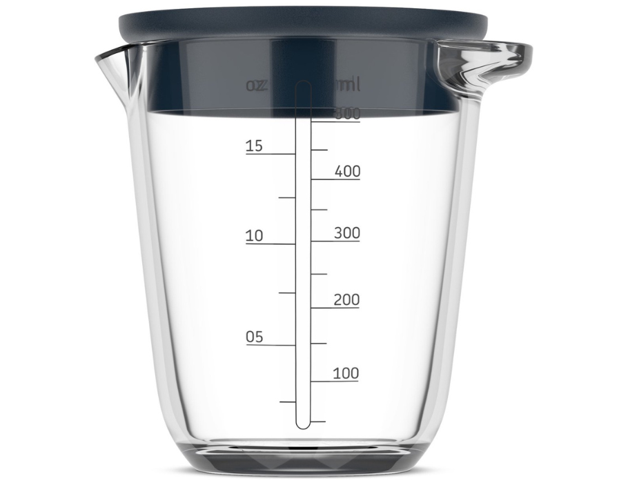 Maatbeker met deksel - Chef It - Navy - 500ml
