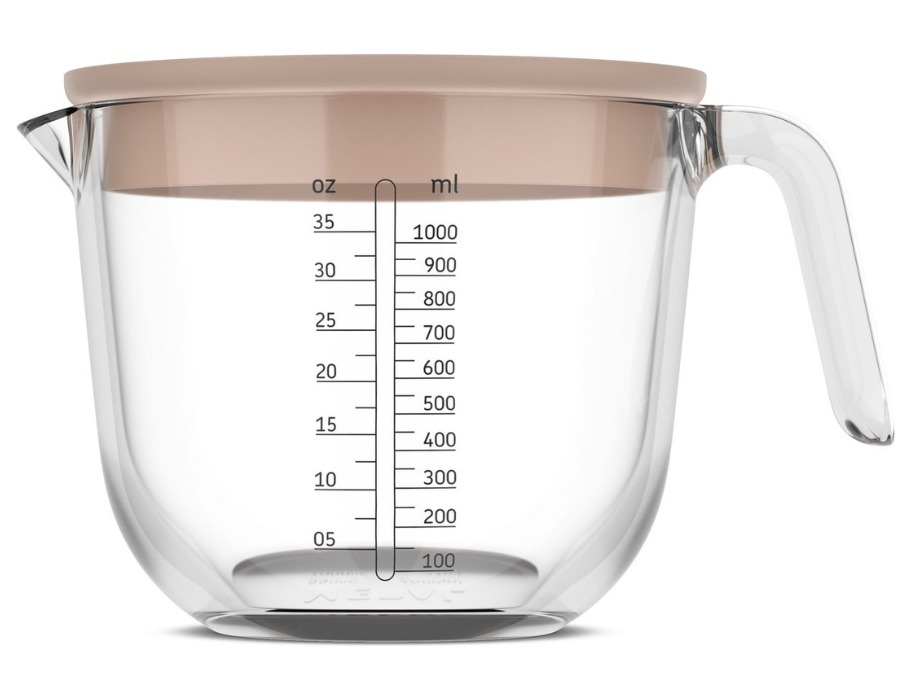Mepal Maatbeker met deksel - Chef It - 1000 ml - Chalk