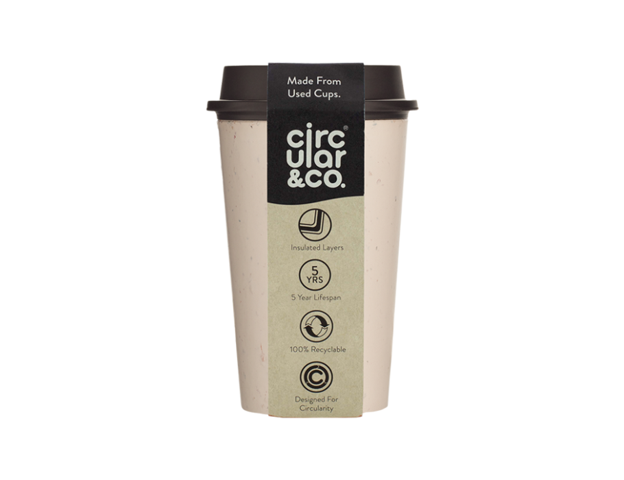 Now Cup Koffiebeker 340 ml - Creme/Zwart