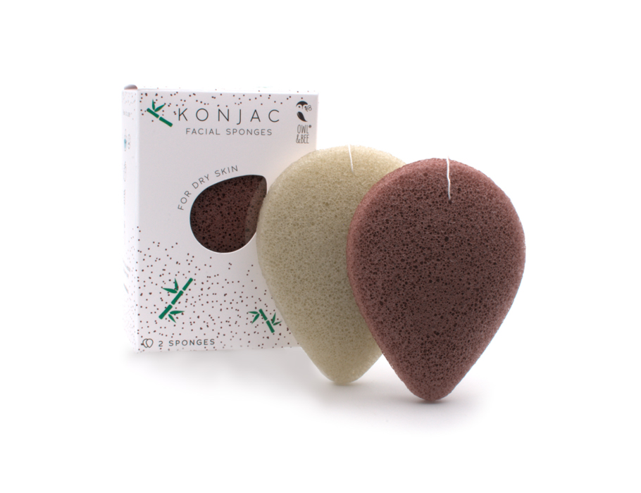 Konjac Gezichtssponzen - Droge Huid - 2 stuks