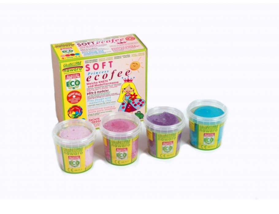 nawaro SOFT-Knete "Princess Ecofee" - 4 Farben