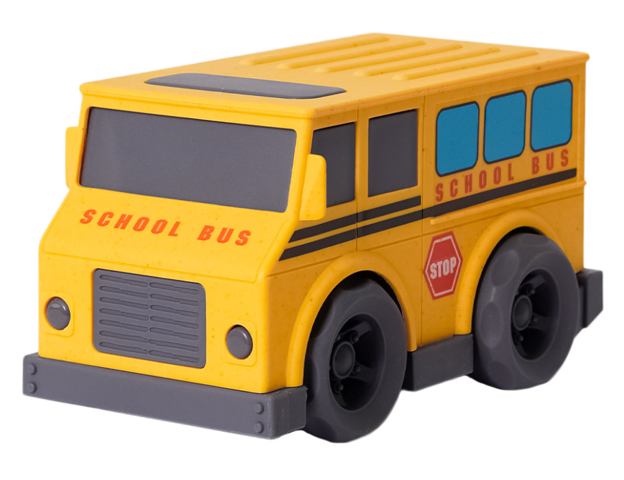 Bioplastic speelgoed schoolbus