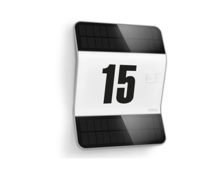 Buitenlamp solar nummerbord Zilver