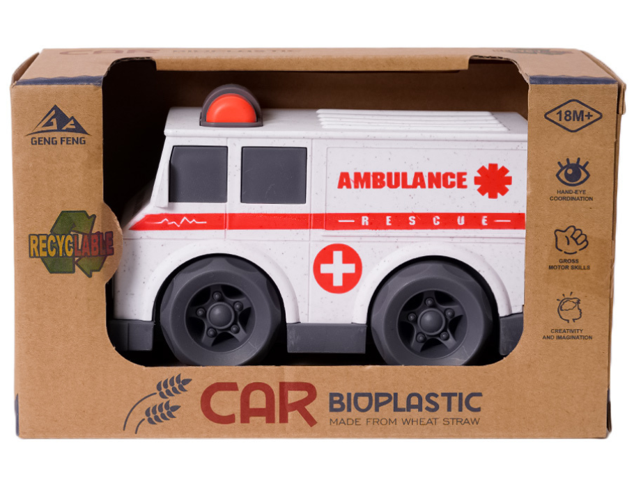 Bioplastic speelgoed ambulance