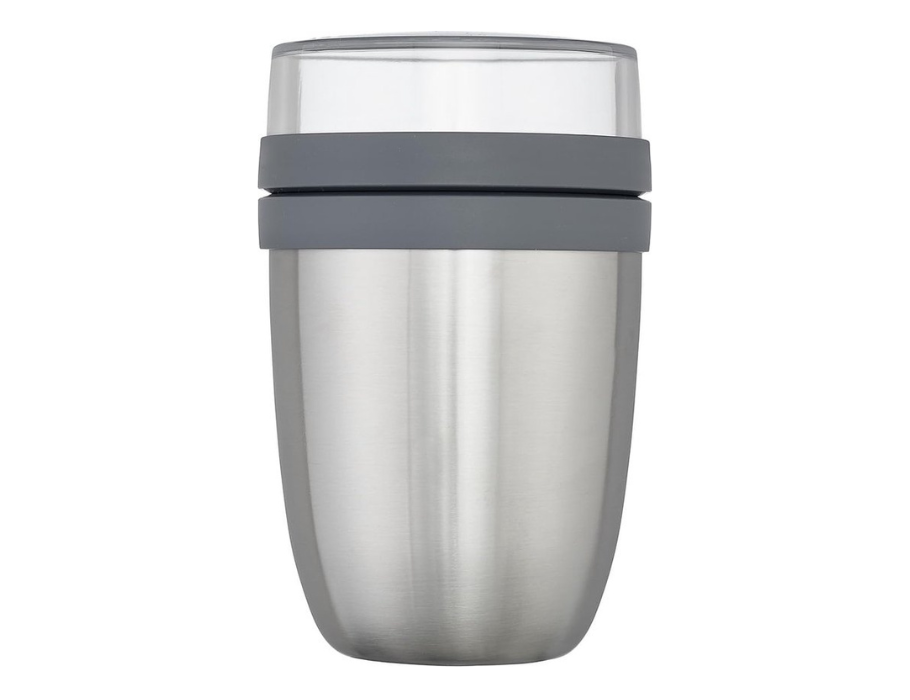 Lunchpot Ellipse - Geïsoleerd - Natural Brushed - 500 ml + 200 ml
