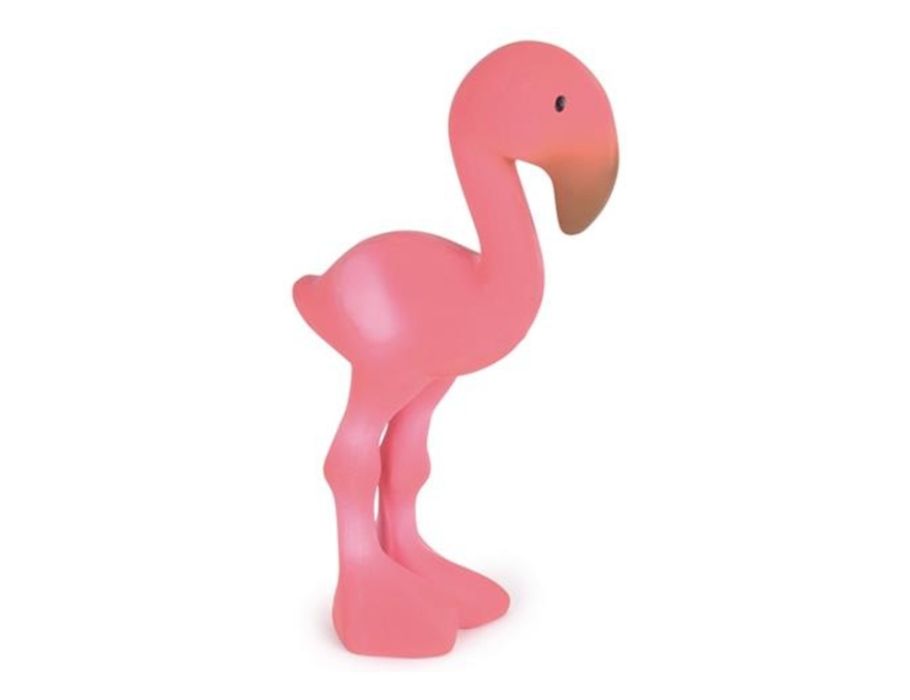 Flamingo natuurrubber bijt en knijp speeltje