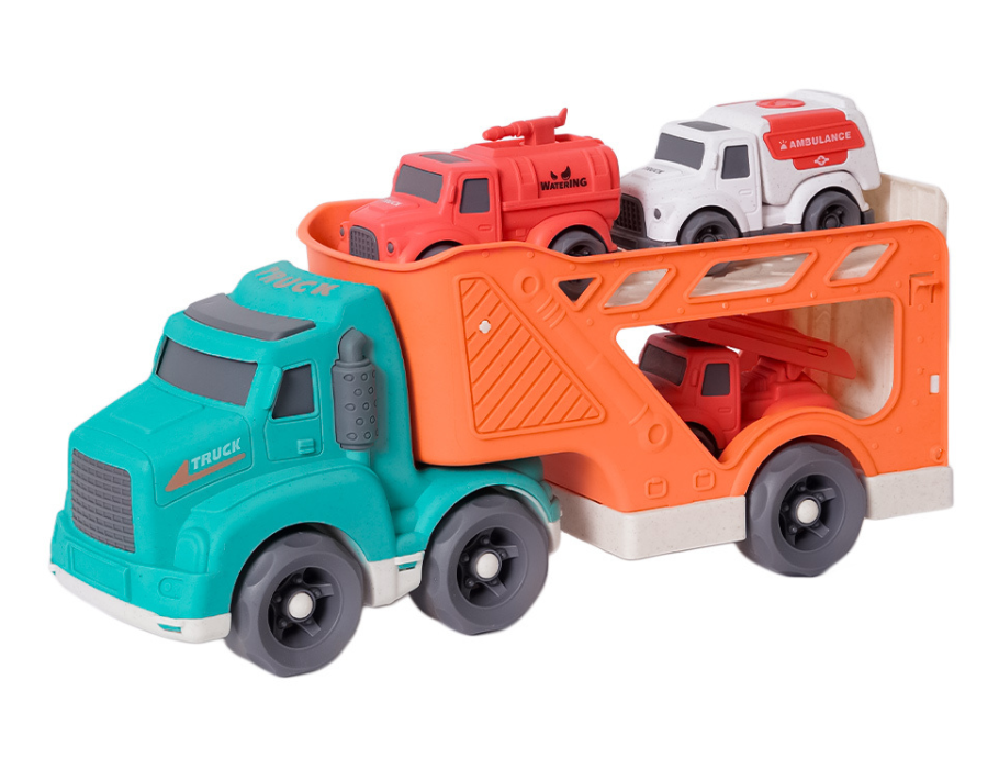 Bioplastic Truck - incl. 3 kleine hulpdienstwagentjes
