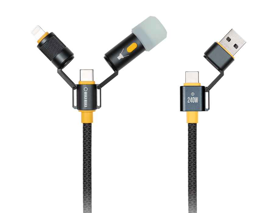 USB-kabel - 5-in-1 - 240W- met zaklampje