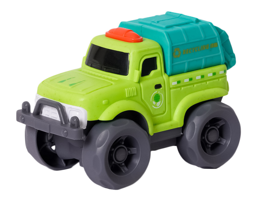 Bioplastic speelgoed vuilniswagen