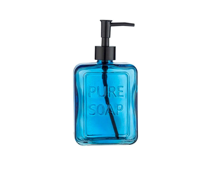 Seifenspender - Glas - Blau - 550 ml