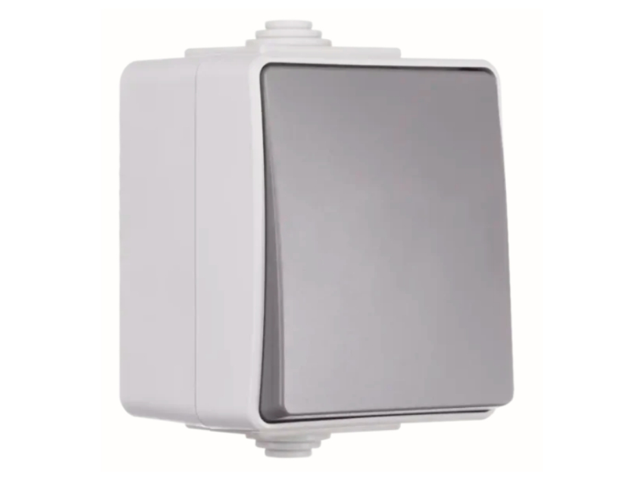 Wisselschakelaar - Opbouw - IP55 - Grijs