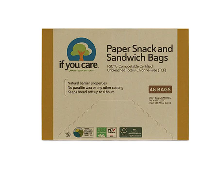 Snack- & Sandwich-Tüten FSC ungebleicht 48 Stk. - 19x16x5,7cm