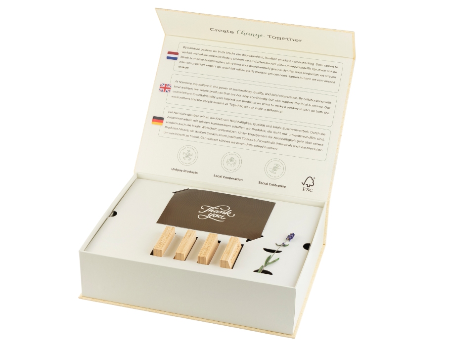 Maison Exclusive - Set de muebles de jardín 9 piezas bambú y cojines blanco crem