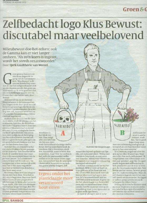 Zelfbedacht logo Klus bewust: discutabel maar veelbelovend 