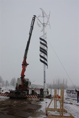 Lichtmast en windmolen in 1 app.