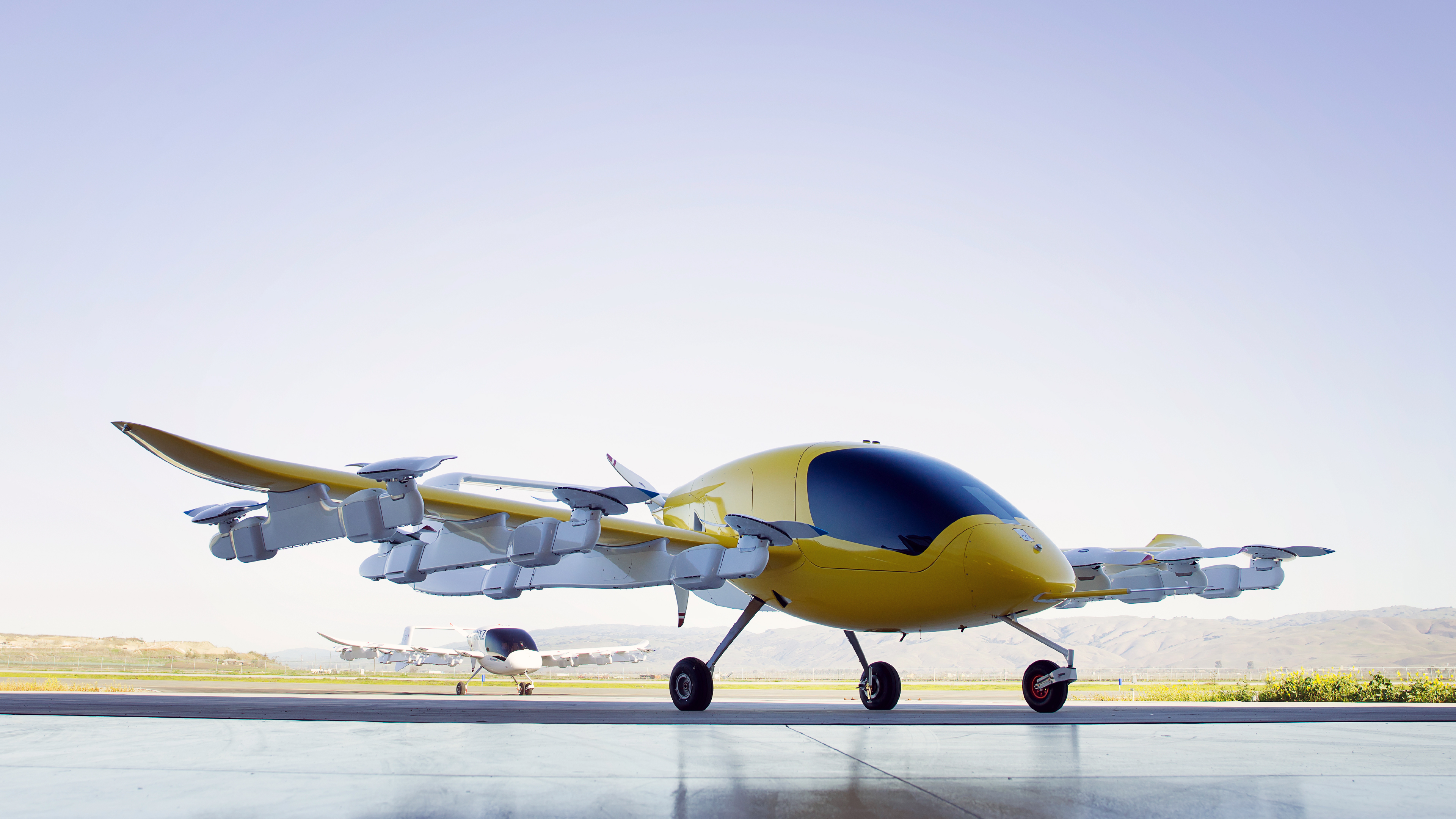 Lucht taxi en natuurlijk elektrisch