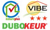 Porotherm lijmsteen voorzien van veel logo`s
