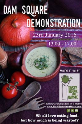 Een demonstratie tegen voedselverspilling  door Taste Before You Waste