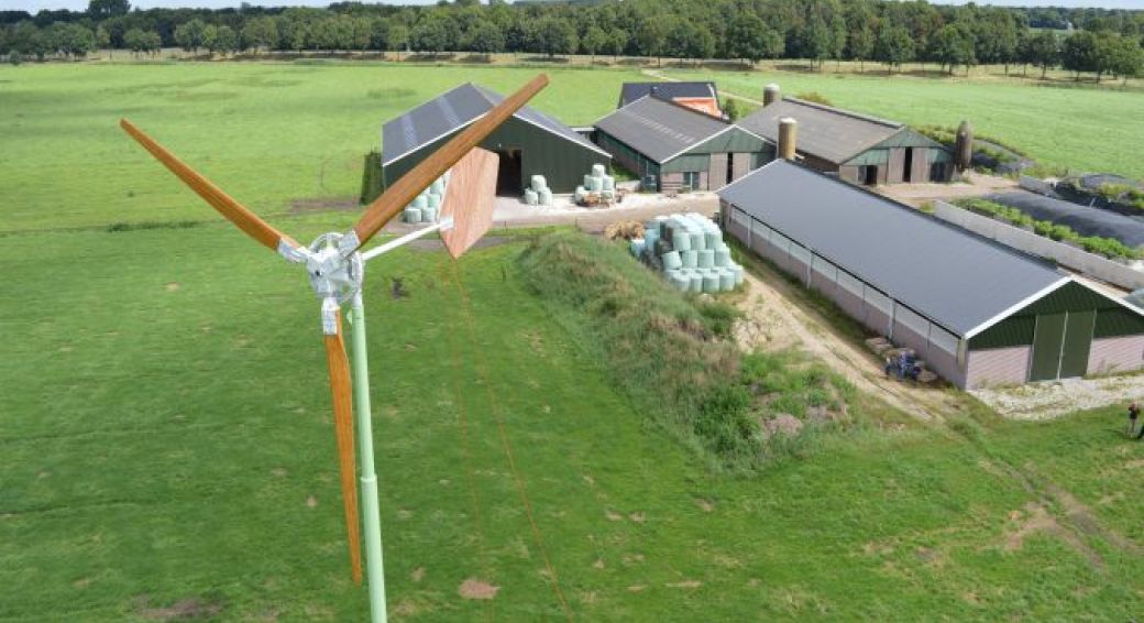 Boeren kiezen voor houten windmolen 