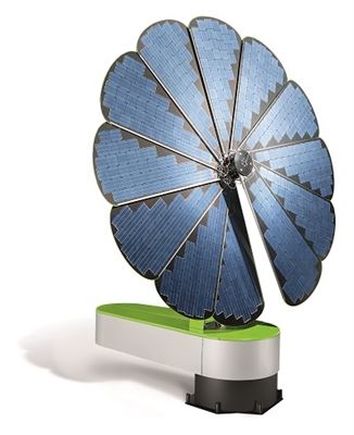 Als een bloem open en dicht dit zonnepaneel